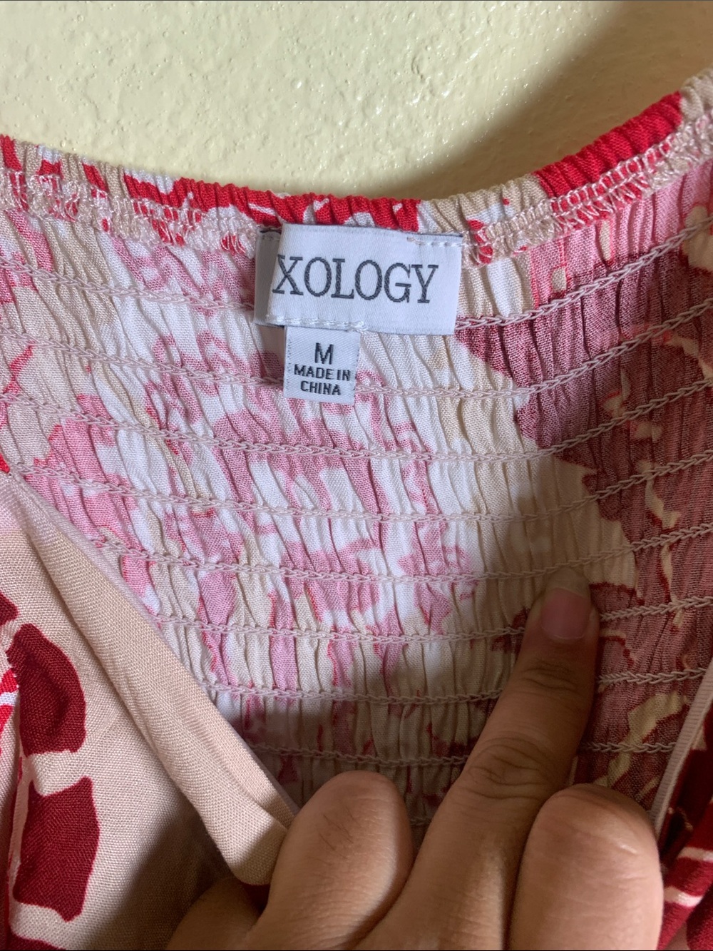 NWT Luxology Pink Red Tropical Print Jumpsuit, Size M - Picture 8 of 9